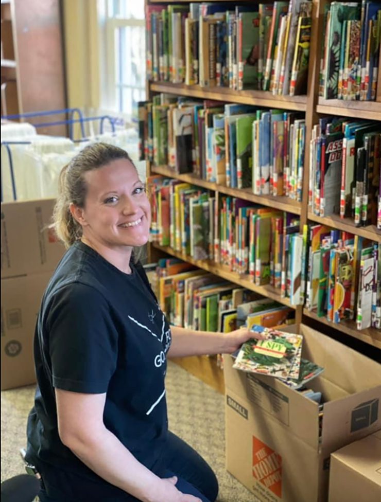 Valerie Michel with books